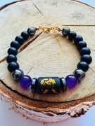 Bransoletka damska wyjątkowa zodiak z kamienia naturalnego na prezent 