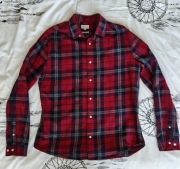 Koszula w kratę długo rękaw Next rozmiar M grunge rock metal 