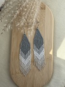 Kolczyki z japońskich koralików.