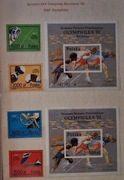 Fi: 3240 - 3243** + Blok 148 AB. Igrzyska XXV Olimpiady + ŚWF w Barcelonie.