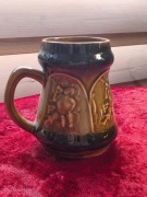 Stary kufel do piwa ceramika porcelit Mirostowice PRL 