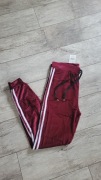 Ideal bordowe spodnie dresowe welurowe 5XL/6XL 