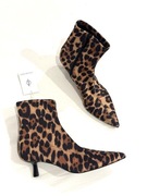 STRADIVARIUS botki na obcasie kitten kaczuszka panterka print NOWE 37