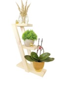 Kwietnik Drewniany 3 Poziomowy Stojak na Kwiaty Regał Hand Naturalne Drewno