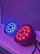 Reflektory sceniczne  led par 18x10w DMX z pilotami