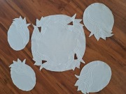 Serwetki haftowane styl Richerlieu motyw kwiatowy 