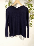 Sweterek MICHA S granatowy | cienki | wiskoza | struktura