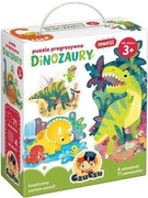 CzuCzu Puzzle progresywne Dinozaury dla dzieci 3+ PUZZLE 4 UKŁADANKI