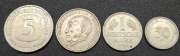 5 Marek 1988, 2 Marki 1972, 1 Marka 1990 i 50 Fenigów z 1971
