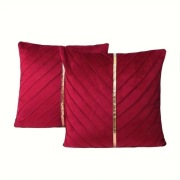 Poszewka na poduszkę 45x45 czerwona aksamitna miękka nowa kpl 2 szt