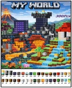 Klocki magnetyczne typu Minecraft 300szt i 5 figurek dobre magnesy
