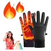 RĘKAWICE 2X RĘKAWICZKI CIEPŁE DŁONIE ZIMOWE CZARNE SPORT MOTO ROZMIAR XL