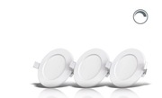 3x OCZKO SUFITOWE LED 6W - ŁAZIENKOWE IP44 - POD ŚCIEMNIACZ - DOWNLIGHT