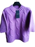 More&More liliowy sweter damski baby alpaca  wool r. 36/38