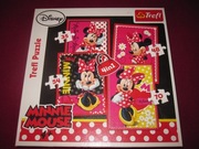Disney, puzzle Minnie Mouse, 4w1, 4+, JAK NOWE