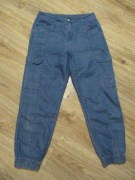 AMERICAN EAGLE damskie spodnie baggy jak jeans bawełna i len _ M