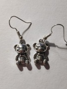 Kolczyki misie posrebrzane 