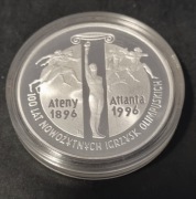 10zł 100 Lat Nowożytnych Igrzysk Olimpijskich 1995 Ateny - Atlanta IDEAŁ