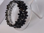 Elegancka bransoletka czarne kamienie vintage retro boho 