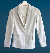 Damska elegancka szara marynarka z długim rękawem reserved 36/S