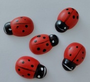 Biedronki samoprzylepne drewniane 9x13 mm ozdobne dekoracyjne 5 sztuk