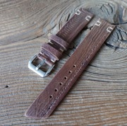 Pasek do zegarka skóra vintage handmade 18 mm ręcznie robiony 