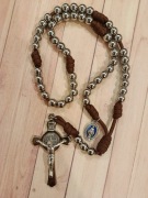 Różaniec stal nierdzewna 10mm, linka paracord