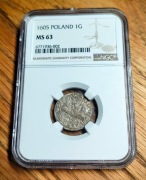 Zygmunt III Waza - grosz 1605 Kraków - NGC MS 63