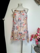 306. 2w1 zwiewna bluzka tunika top oversize M 38