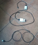 Dwie używane ładowarki - USB-A => USB-C + kabel
