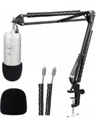 Statyw mikrofonowy zestaw z osłoną przeciwwietrzną