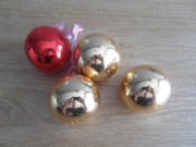 Bombki z okresu PRL-u okrągłe małe