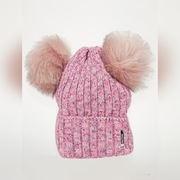 Zimowa czapka pudrowy róż