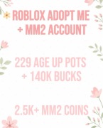 Roblox Account Adopt me & MM2 - 229 Age Up Pots, 140k bucks - Konto Roblox