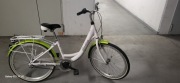 Rower miejski 24" ONILUS MEGI w kolorze biało-zielony połysk