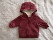 Wiśniowa ocieplana zasuwana bluza dresowa w misie F&F 62