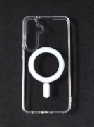 Etui/case klasyczne przezroczyste z MagSafe na Samsunga Galaxy s25 plus