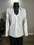 Biała elegancka koszula damska STUDIO Denmark 42 do pracy biura jesień