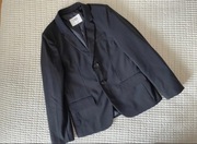 Zara granatowa marynarka garnitur 134 9lat modna sesja święta