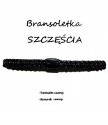 Męska Bransoletka Szczęścia Czarny TURMALIN