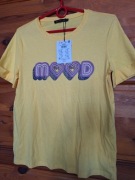 T- schirt żółty damski z napisem xxs Mohito