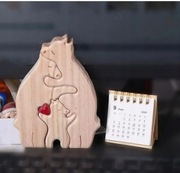 Drewniane figurki puzzle misie 