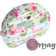 Biały organizer do Obag MOON LIGHT flamingi róż turkus 2 kieszenie OMAY