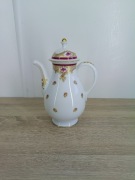 Elegancki dzbanek / imbryk porcelanowy Königl. pr. Tettau – zdobienia złoto