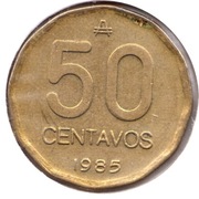ARGENTYNA 50 centavos 1985 KM# 99, AU