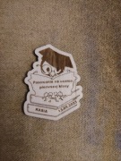 Magnes pasowanie na ucznia przedszkolaka grawer