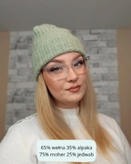 Czapka zimowa damska podwójna nitka wełniana
