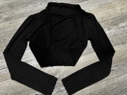 Bolerko czarne z długim rękawem rozm.S