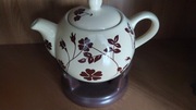 Dzbanek imbryk ceramiczny do herbaty z podgrzewaczem. 