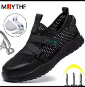 Buty robocze męskie oddychające z noskiem. Wkładka 28cm.